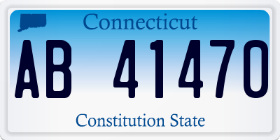 CT license plate AB41470