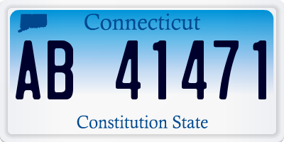 CT license plate AB41471