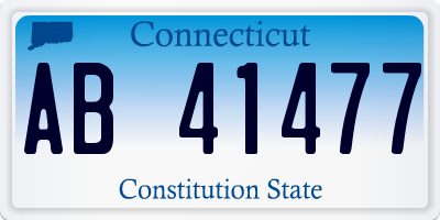 CT license plate AB41477