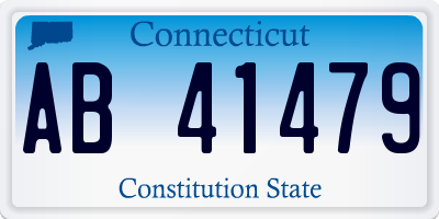 CT license plate AB41479