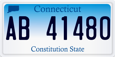 CT license plate AB41480