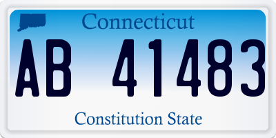 CT license plate AB41483