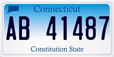 CT license plate AB41487