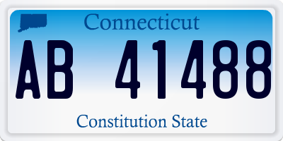 CT license plate AB41488