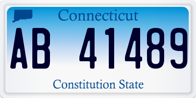 CT license plate AB41489