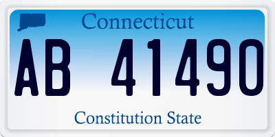 CT license plate AB41490