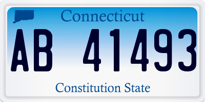 CT license plate AB41493