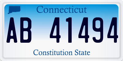 CT license plate AB41494