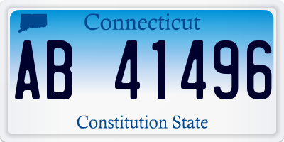 CT license plate AB41496