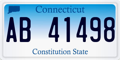 CT license plate AB41498