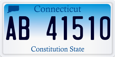 CT license plate AB41510