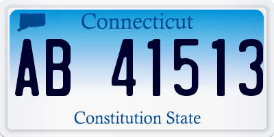 CT license plate AB41513