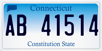 CT license plate AB41514