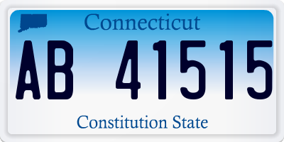 CT license plate AB41515