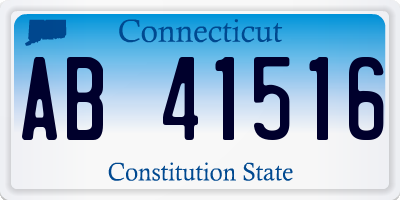 CT license plate AB41516