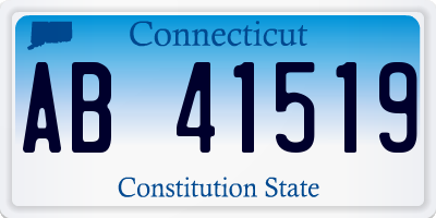 CT license plate AB41519