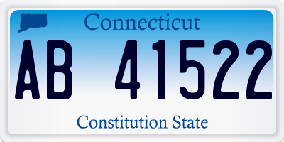 CT license plate AB41522