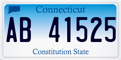 CT license plate AB41525