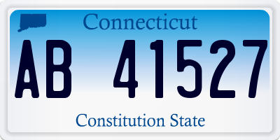 CT license plate AB41527