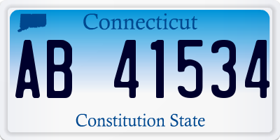 CT license plate AB41534