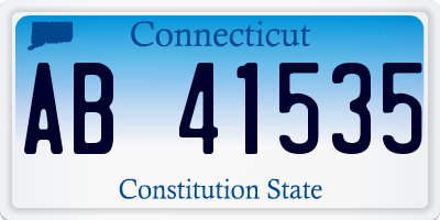 CT license plate AB41535