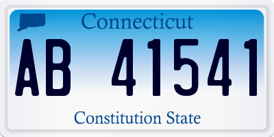 CT license plate AB41541