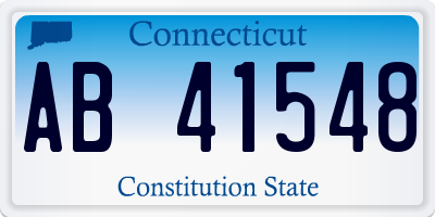 CT license plate AB41548