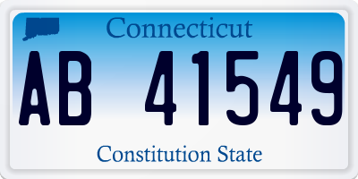 CT license plate AB41549
