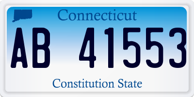 CT license plate AB41553