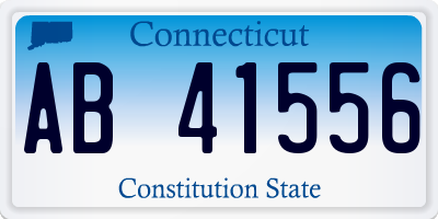 CT license plate AB41556