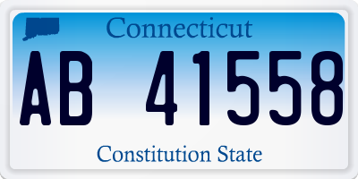 CT license plate AB41558