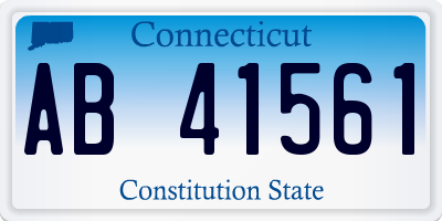 CT license plate AB41561