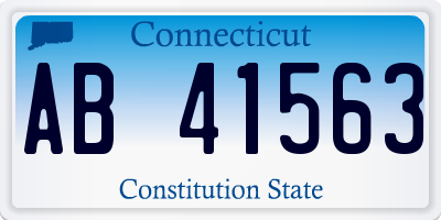 CT license plate AB41563