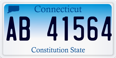 CT license plate AB41564