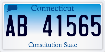 CT license plate AB41565