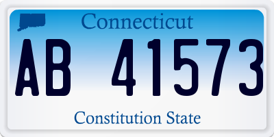 CT license plate AB41573