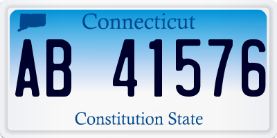 CT license plate AB41576