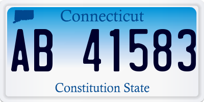 CT license plate AB41583