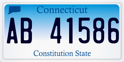 CT license plate AB41586