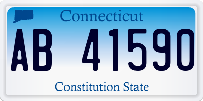 CT license plate AB41590