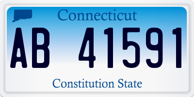 CT license plate AB41591