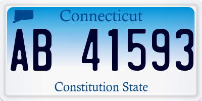 CT license plate AB41593