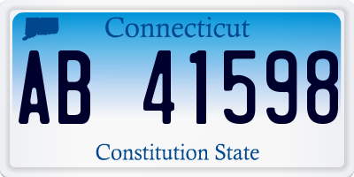 CT license plate AB41598