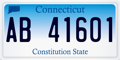 CT license plate AB41601