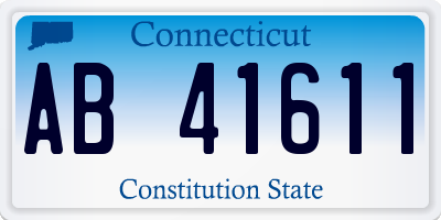 CT license plate AB41611