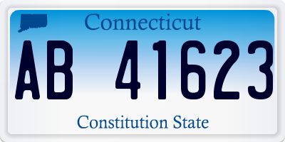CT license plate AB41623