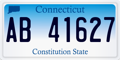 CT license plate AB41627