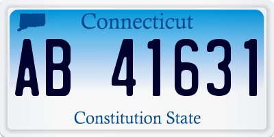CT license plate AB41631