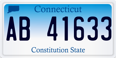 CT license plate AB41633