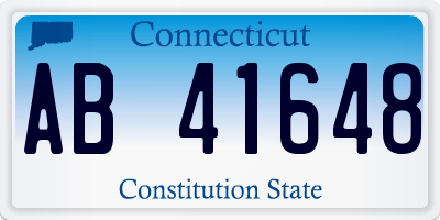 CT license plate AB41648